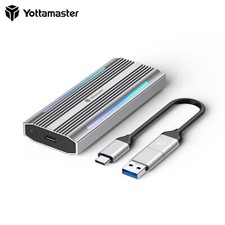 Yottamaster M.2 NVME USB C Hard Drive Enclosure External RGB 10 Gbps W/ Heatsink picture
