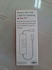 Mission Mini USB Cable For Powering 4K Fire TV New Sealed picture