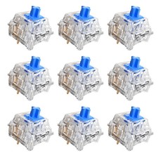 Zhouwang 88Pcs Crystal Blue Switch,2Pcs Kailh Box Experience Switch,Crisp Cli... picture