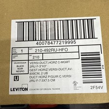 Leviton 492RUHFO Horizontal Manager - Black #281 picture