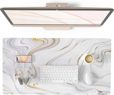 PU Leather Large Mouse Pad, Office Decor, 31.5