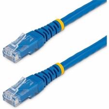 StarTech 100ft CAT6 Ethernet Cable - Blue Molded Gigabit - 100W PoE UTP 250Mhz - picture