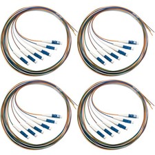 4 PCS 6 Strand Singlemode 9/125 LCUPC Fiber Optic Pigtail 1.5 Meters LC Cable picture