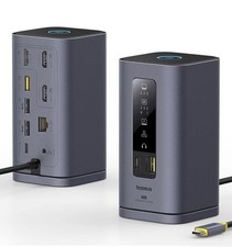 Baseus SpaceMate(MAC) Docking Station, USB C Docking Station 3 Monitors with 4K picture