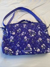 Vera Bradley Laptop Bag Workstation Mural Garden Purple Diamond Quilte picture