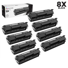 LD 8PK Comp Black Laser Toner Cartridge for HP 12A Q2612A LaserJet 1010 1012 picture