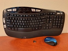 Logitech K350 Wireless Comfort Wave Keyboard & M325 Mouse w USB Receiver Dongle picture