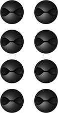 8 Piezas Clips Adhesivos Para Cables Organizador Escritorio Oficina Hogar Negro picture