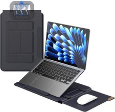PU Leather Sleeve 16.2 inch with 2 Mode Stand for HP Dell ASUS MacBook 15 picture