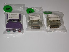 LOT OF 3 ATI ADAPTERS 2 DVI to VGA & 1 DVI-I Male to 3 Female Component Video picture