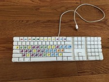 Apple A1048 Digidesign USB Wired Avid Logic Keyboard Final Cut Pro Colored Keys picture