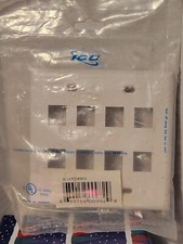 ICC IC107FD8WH Face Plate Flat 2-Gang 8-Port White LOT OF 3 NEW picture
