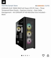 CORSAIR iCUE 7000X RGB Full-Tower ATX PC Case - Three Tempered Glass Panels -  picture