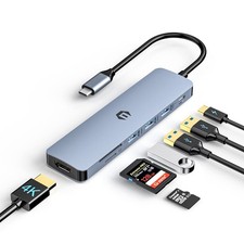 TOTU 7-in-1 USB C Hub with 4K HDMI, Multiport C Adapter Featuring 3 HB036 picture