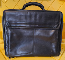 Vintage Kensington Leather Notebook Laptop Briefcase Padded 16
