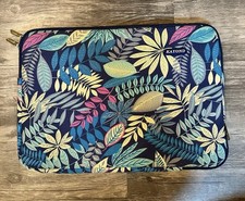 KAYOND Floral Laptop Sleeve Tablet Case iPad Sleeve Tropical Leaf Zipper Padded picture