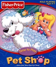 Fisher-Price Time to Play Pet Shop PC CD learn animal feed clearn care vet game picture