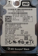 WD800BJKT-75F4T0  80gb Sata Laptop Hard Drive picture