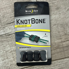 Nite Ize KnotBone Cord Lock #3 Black 4-Pack Adjustable Reusable KCL3-01-4R7 picture