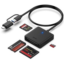 Lector De Tarjetas De Memoria, Usb 4 En 1 Lector De Tarjetas Usb-c A Sd Micro... picture