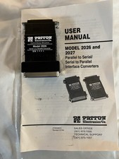 Vintage Converter Patton Model 2026 Serial To Parallel  With Original Manual picture