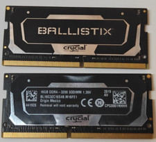 Crucial Ballistix 32GB (2x16GB) DDR4-3200 SO-DIMM Laptop RAM BL16G32C16S4B.M16FE picture