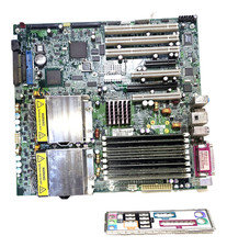 HP xw8200 Motherboard 350446-001 Dual Xeon 3.4GHz 4GB DDR2 Heatsinks I/O Shield picture