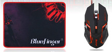 BlueFinger RGB Gaming Backlit Mouse Combo, USB Wired, LED Gaming Mouse Pad picture