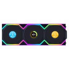 Lian Li UNI FAN SL Wireless LCD 120 Triple Pack Black 12SLLCD1W3B picture