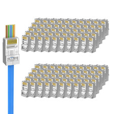 50-Pack Cat 6 Shielded Pass through RJ45 Connectors picture