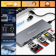 8-Slot CFexpress Type B & A Card Reader, USB 3.2 10Gbps Multi-Slot Adapter for X picture