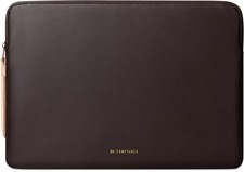 Chocolate Slim PU Leather Sleeve for 13/14 Inch MacBook Air & Pro Laptops picture
