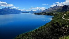 Landscape lake mountains new zealand Custom Gaming Mat Desk picture