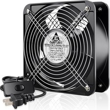 AXIAL Fan 20060, 110V 120V AC 200mm x 200mm x 60mm Heavy Duty Industrial Fan,... picture