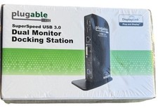 NEW Plugable UD-3900 SuperSpeed USB 3.0 Dual Monitor Docking Station For Windows picture