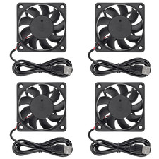 4Pcs 6015 Fan 60X60X15Mm DC 5V 60Mmx15Mm Brushless Fan Replacement Ball Bearing picture