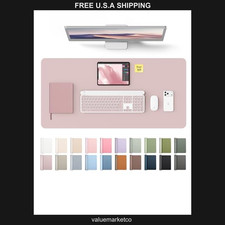 YSAGi PU Leather Desk Protector, 31.5 x 15.8 Inch Non-Slip Office Mat - Lavender picture