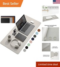 Large Size Office Desk Protector Mat PU Leather Waterproof Mouse Pad Desktop picture