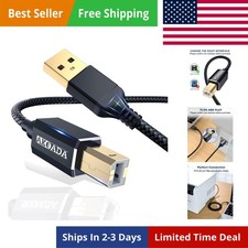 Printer Cable 20 ft, USB 2.0 Type A Male to B Male Printer Scanner Cord High ... picture
