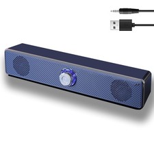 Computer Speakers Wired USB-Powered Sound-bar with Stereo Sound for PC Desktop P picture