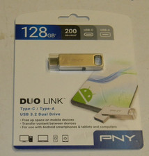 PNY Duo Link 128GB Dual-Drive USB 3.2 Flash Drive USB-C/USB-A 200MB/s picture