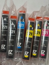 6 EZ Ink Cartridges in Open Box 2 Black 1 Magenta 2 Yellow 1 Cyan  Sealed picture