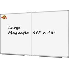 Magnetic Dry Erase Board 96 W x 48 H Foldable Whiteboard Lockways Large picture
