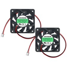 ANVISION 2-Pack 60mm x 15mm DC 12V Brushless Cooling Fan, Dual Ball Bearing picture