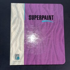 Vintage SuperPaint Mac Manual Binder Silicon Beach Software 1986 No Discs picture