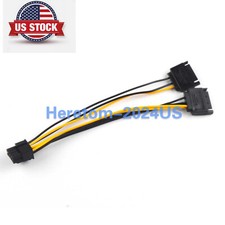 Lot Dual SATA to PCI-E Power Cable 15Pin SATA to 8 pin Video Card Power Cable  picture