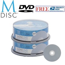 50 Pack Millenniata M-Disc DVD 4.7GB 4X White Inkjet Printable Recordable Disc picture