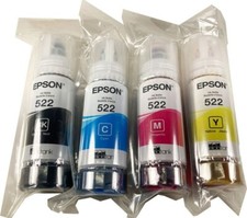 Genuine Epson 522 Ink Bottles 4 Pack for ET-2720 ET-2800 ET-2803 ET-4700 picture