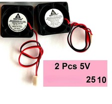 2Pcs GDStime 5V 2Pin 2510 25x25x10mm 5Blade Mini Small DC Brushless Cooling Fan picture