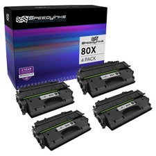 SPEEDY 4PK Replacement for HP 80X Toner Cartridge CF280X 80A CF280A HY Black picture